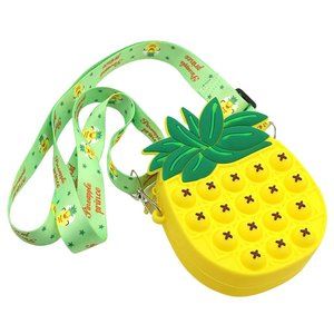 Kid's Pop-It Bubble Unicorn And Fruits Fidget Crossbody Handbag (Pineapple)
